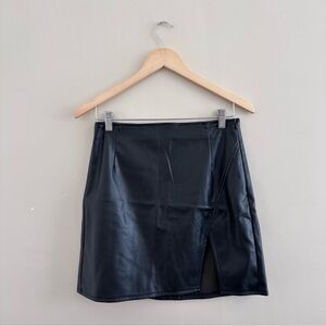 Vero Moda Black Vegan Leather Mini Skirt